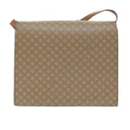 CELINE Macadam Canvas Shoulder Bag PVC Beige Brown Auth yk9762