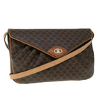 CELINE Macadam Canvas Shoulder Bag PVC Brown 9824