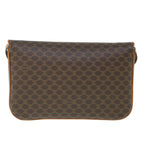 CELINE Macadam Canvas Shoulder Bag PVC Brown 9824