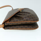 CELINE Macadam Canvas Shoulder Bag PVC Brown 9824