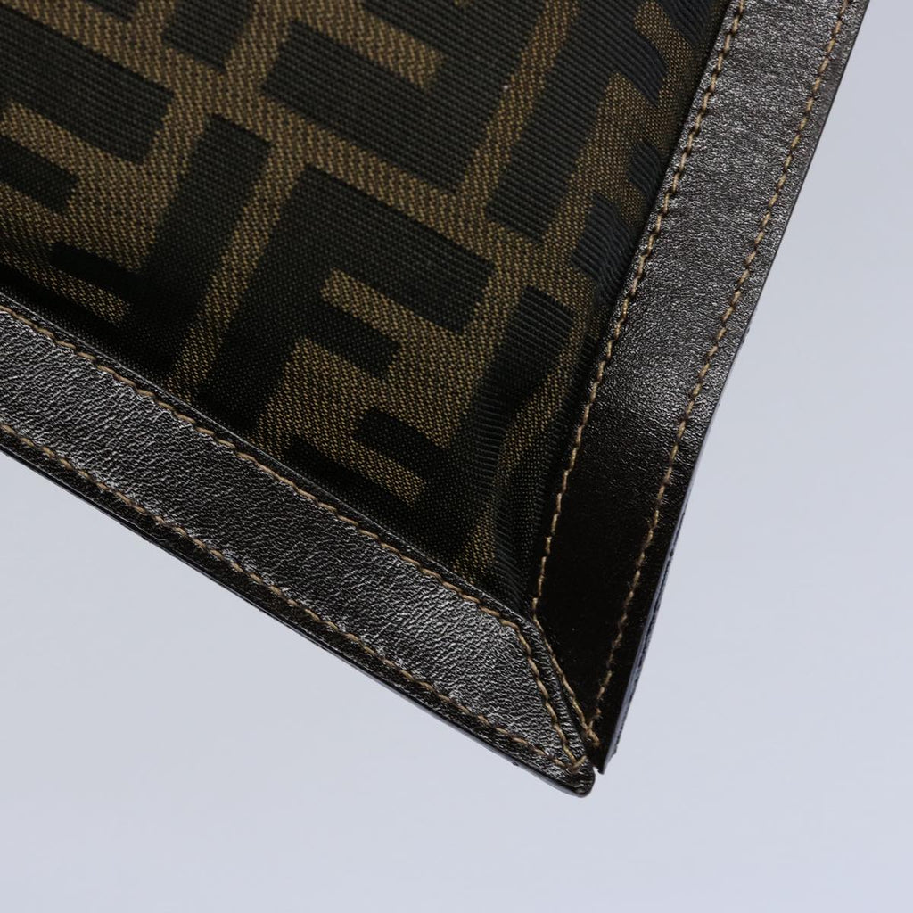 FENDI Zucca Canvas Clutch Bag Brownyk9827