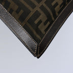 FENDI Zucca Canvas Clutch Bag Brownyk9827