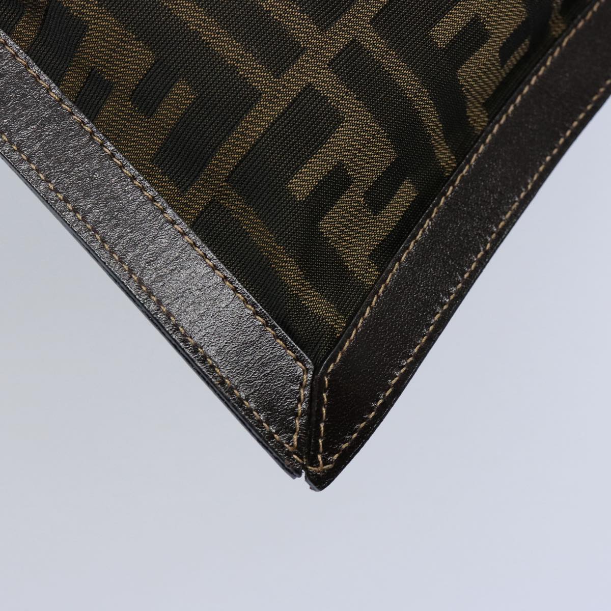 FENDI Zucca Canvas Clutch Bag Brownyk9827
