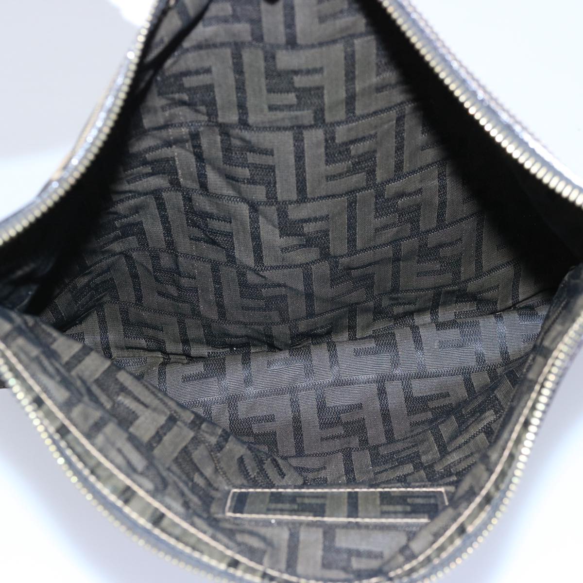FENDI Zucca Canvas Clutch Bag Brownyk9827
