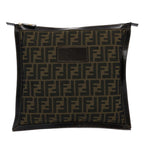 FENDI Zucca Canvas Clutch Bag Brownyk9827