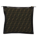 FENDI Zucca Canvas Clutch Bag Brownyk9827