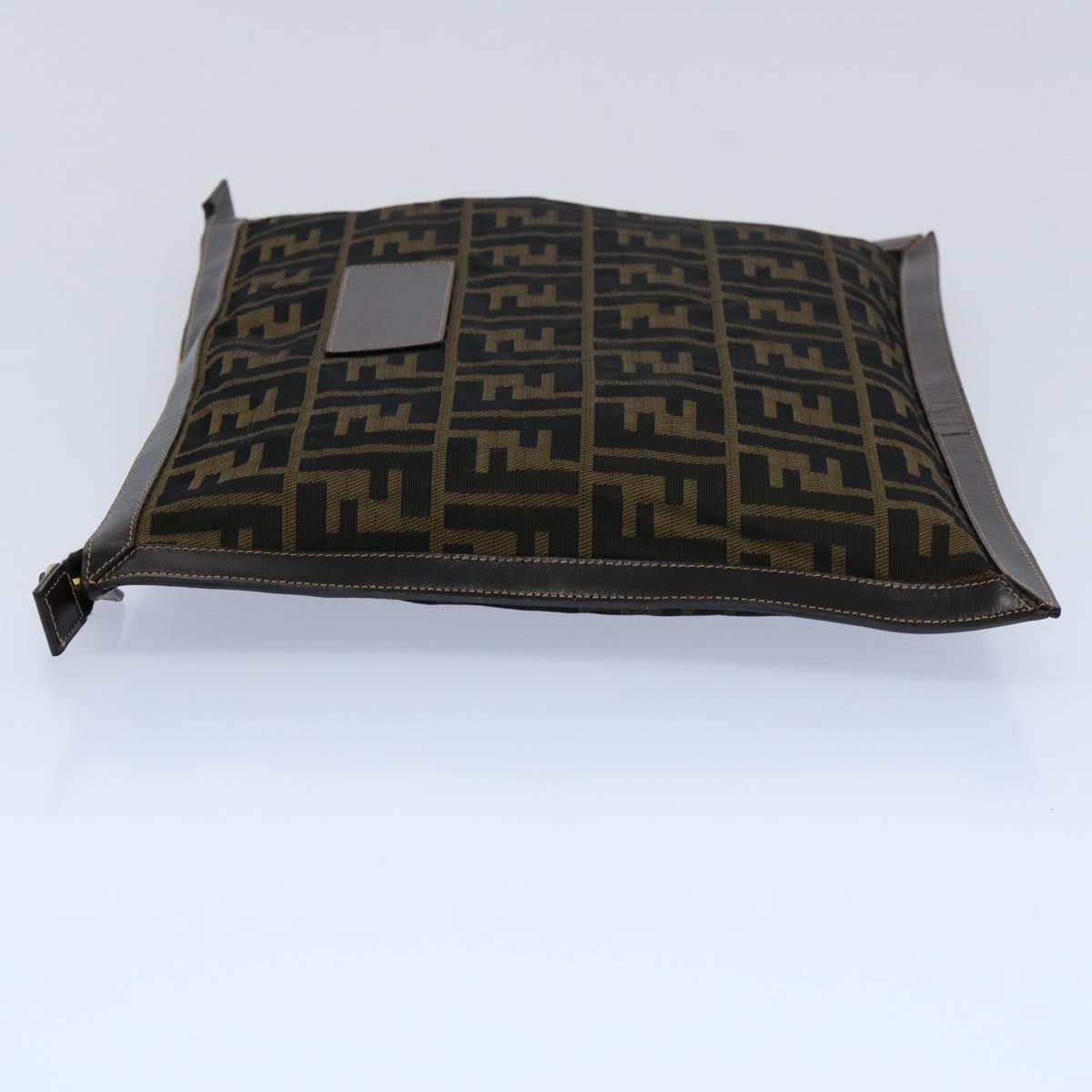 FENDI Zucca Canvas Clutch Bag Brownyk9827