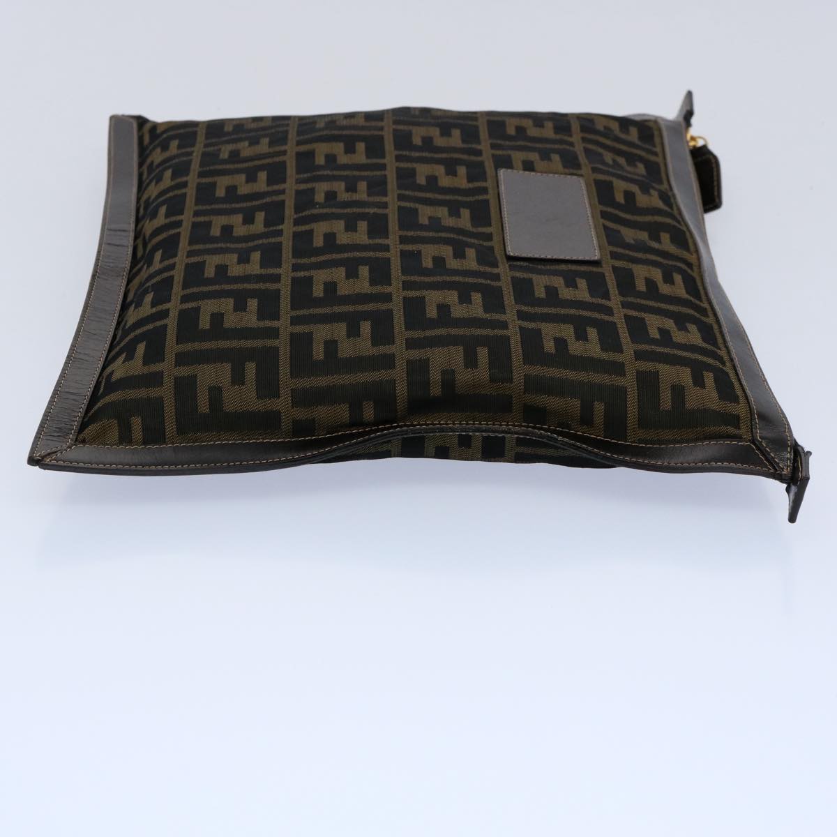 FENDI Zucca Canvas Clutch Bag Brownyk9827