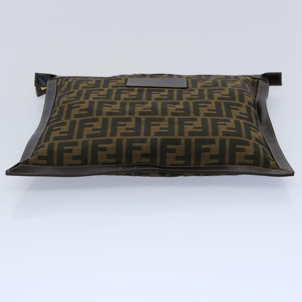FENDI Zucca Canvas Clutch Bag Brownyk9827