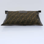 FENDI Zucca Canvas Clutch Bag Brownyk9827