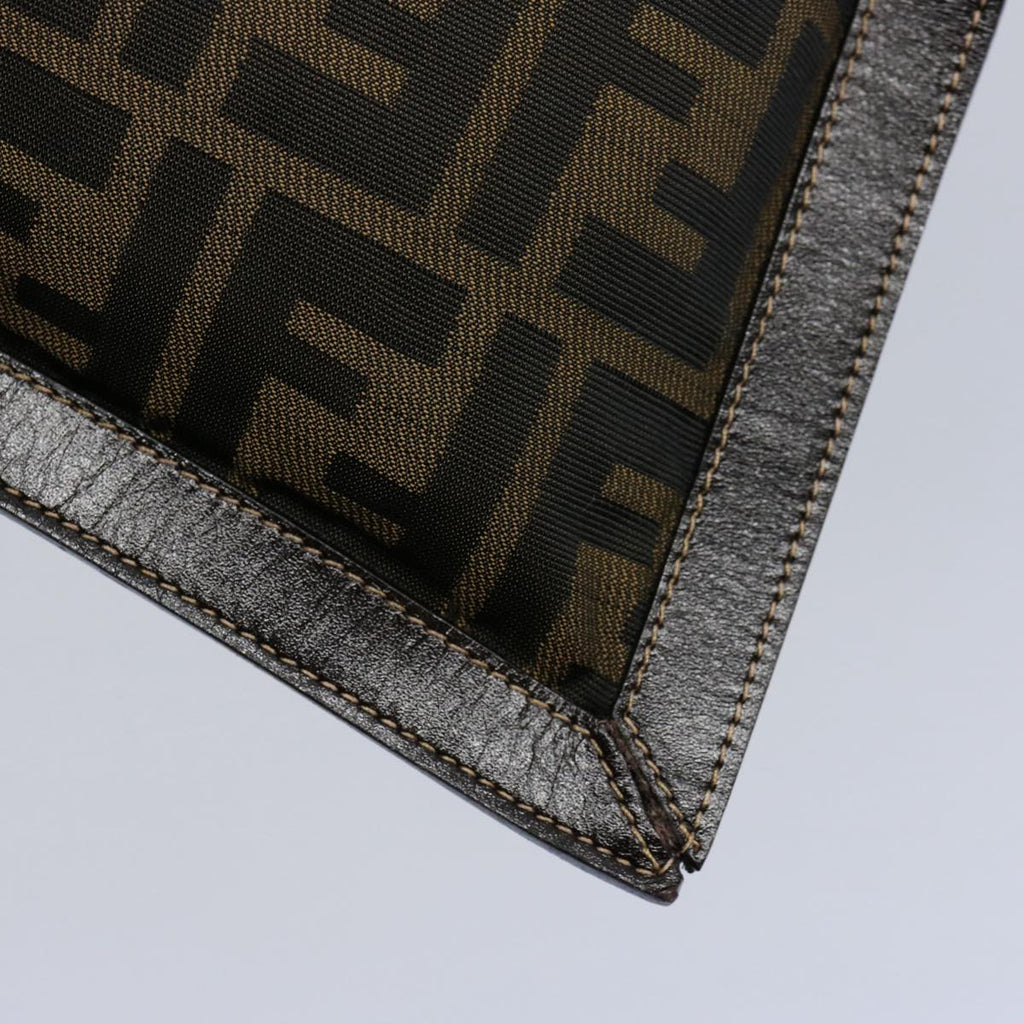 FENDI Zucca Canvas Clutch Bag Brownyk9827