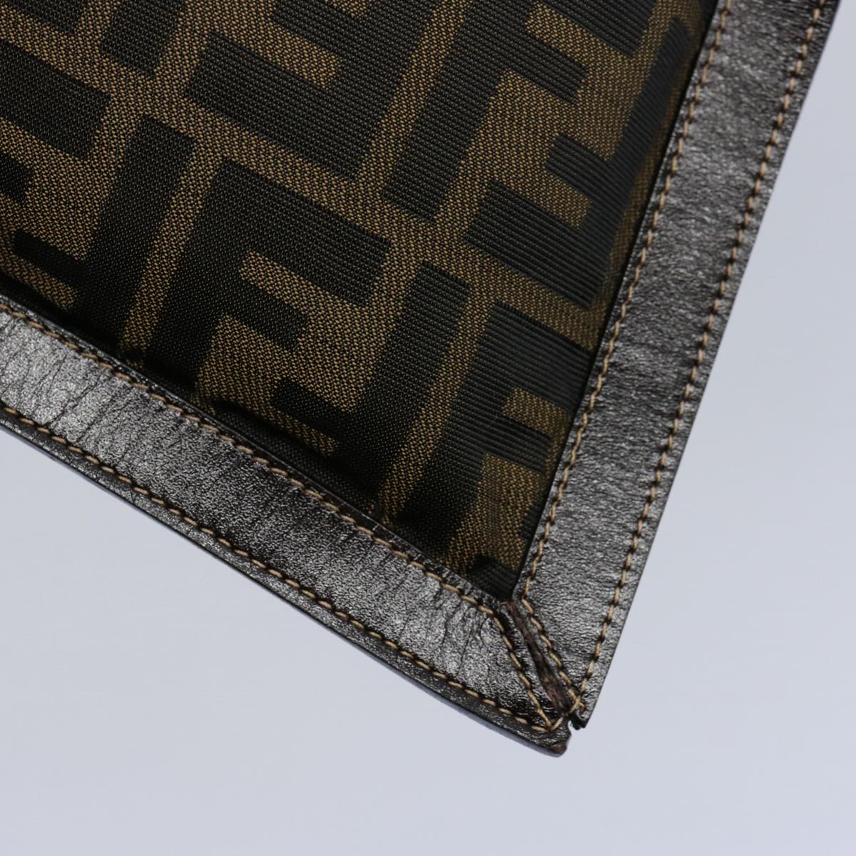 FENDI Zucca Canvas Clutch Bag Brownyk9827