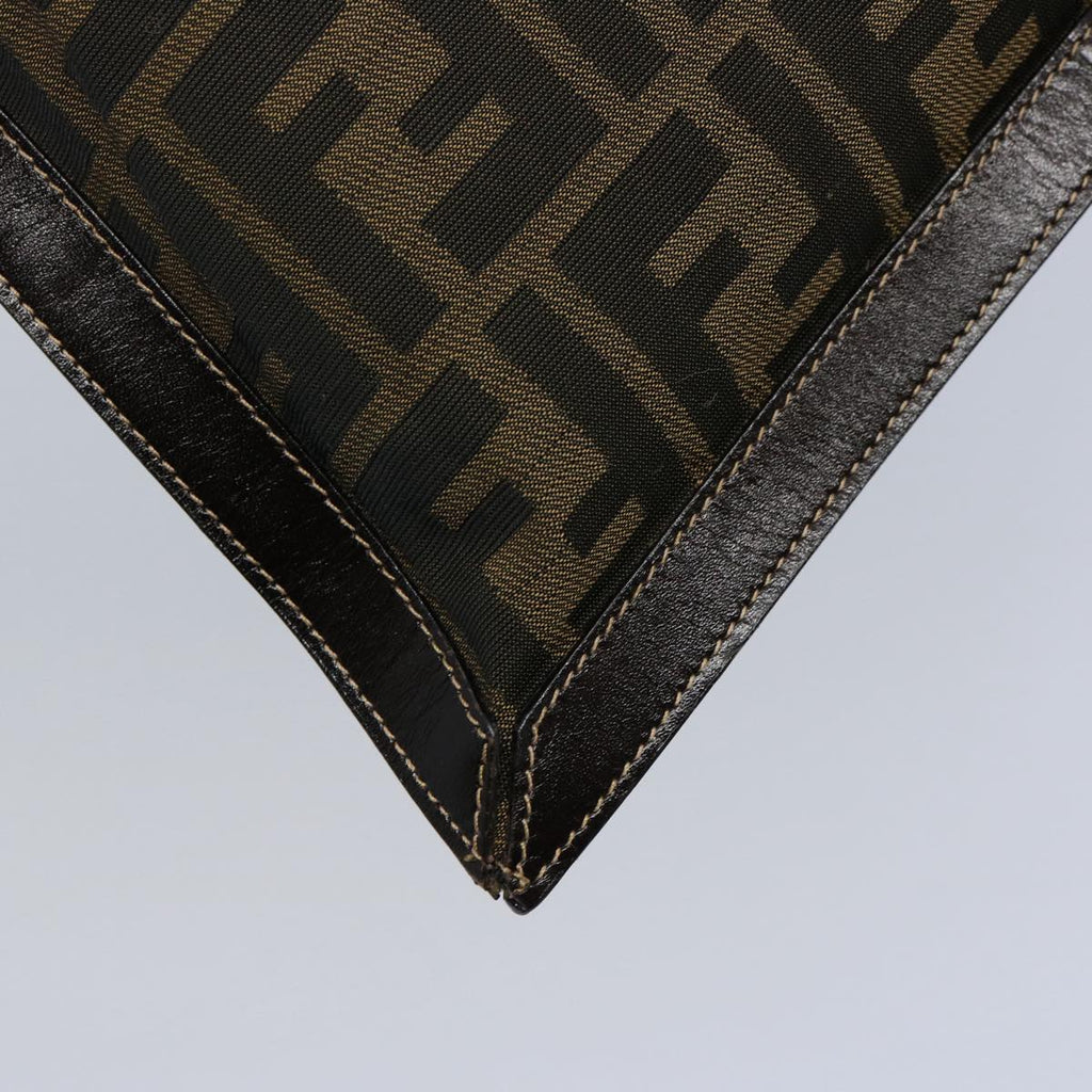 FENDI Zucca Canvas Clutch Bag Brownyk9827