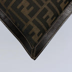 FENDI Zucca Canvas Clutch Bag Brownyk9827