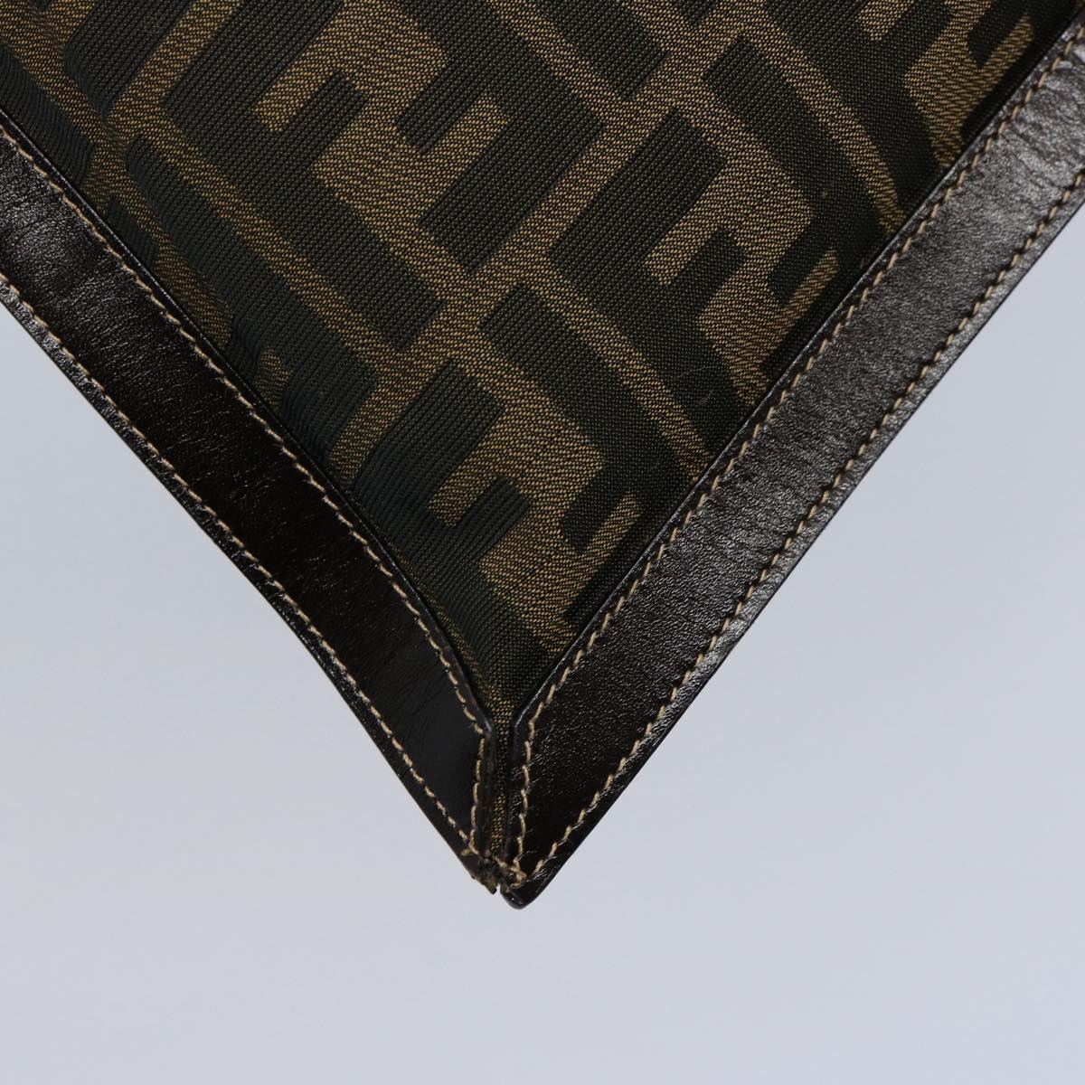 FENDI Zucca Canvas Clutch Bag Brownyk9827