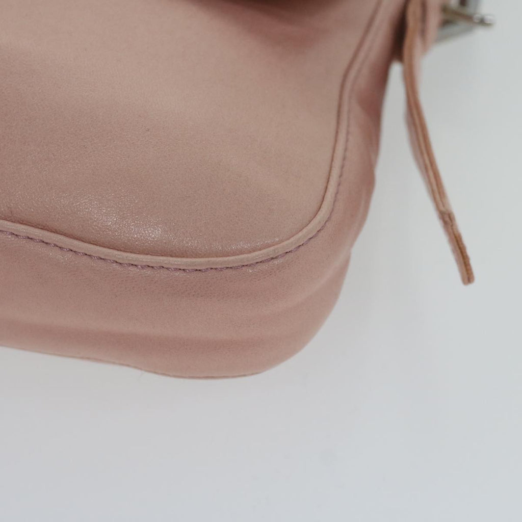 FENDI Mamma Baguette Shoulder Bag Leather Pink 2354 26424 008yk9887