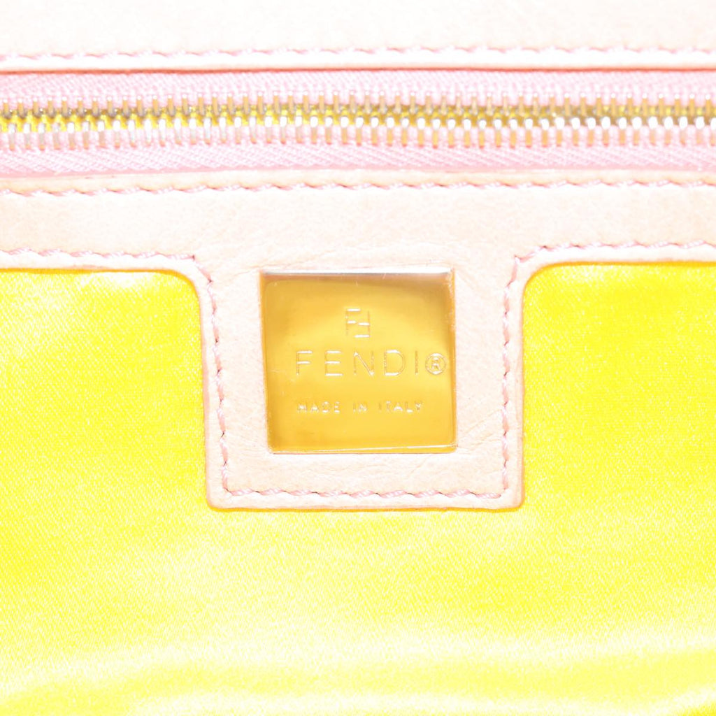 FENDI Mamma Baguette Shoulder Bag Leather Pink 2354 26424 008yk9887