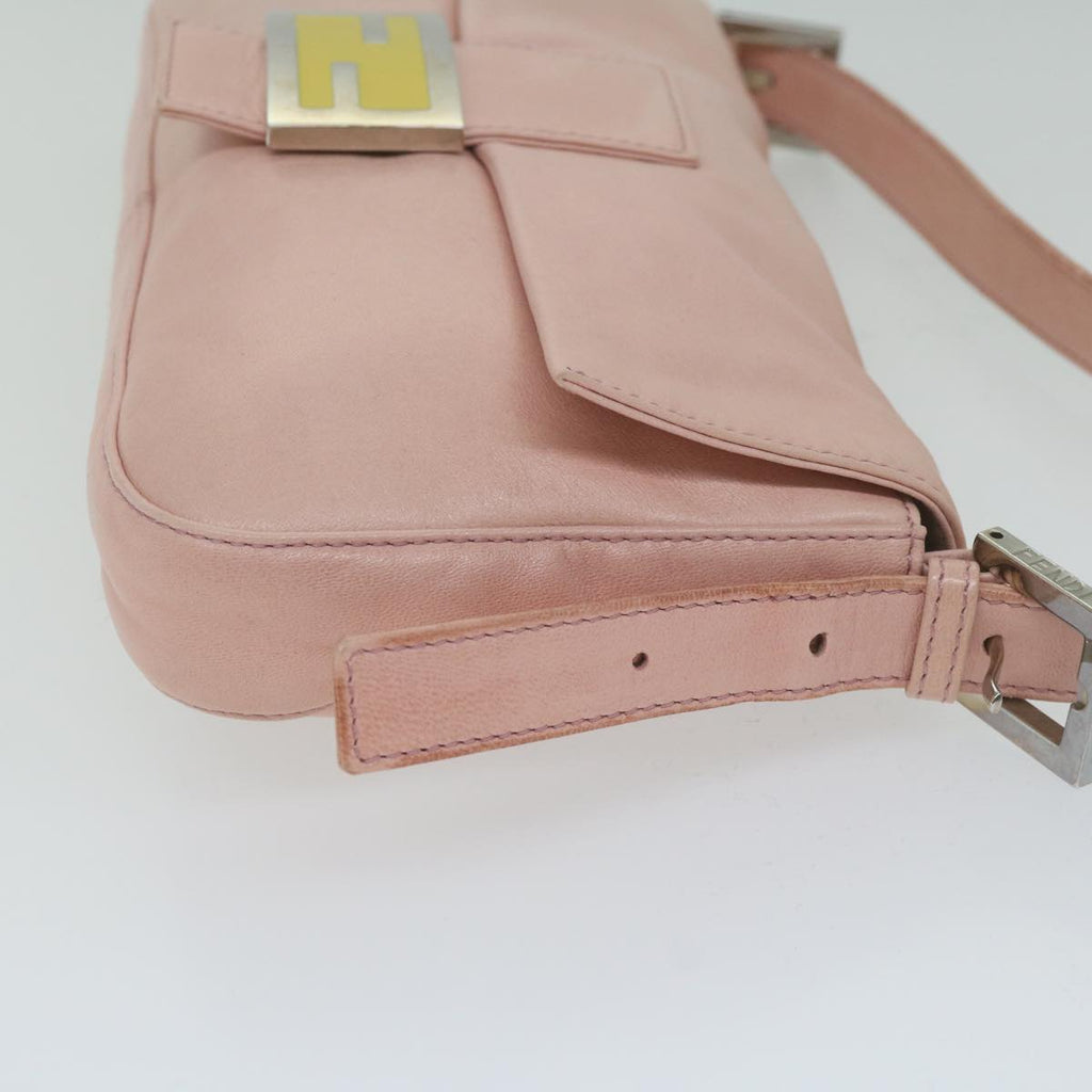 FENDI Mamma Baguette Shoulder Bag Leather Pink 2354 26424 008yk9887