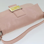 FENDI Mamma Baguette Shoulder Bag Leather Pink 2354 26424 008yk9887