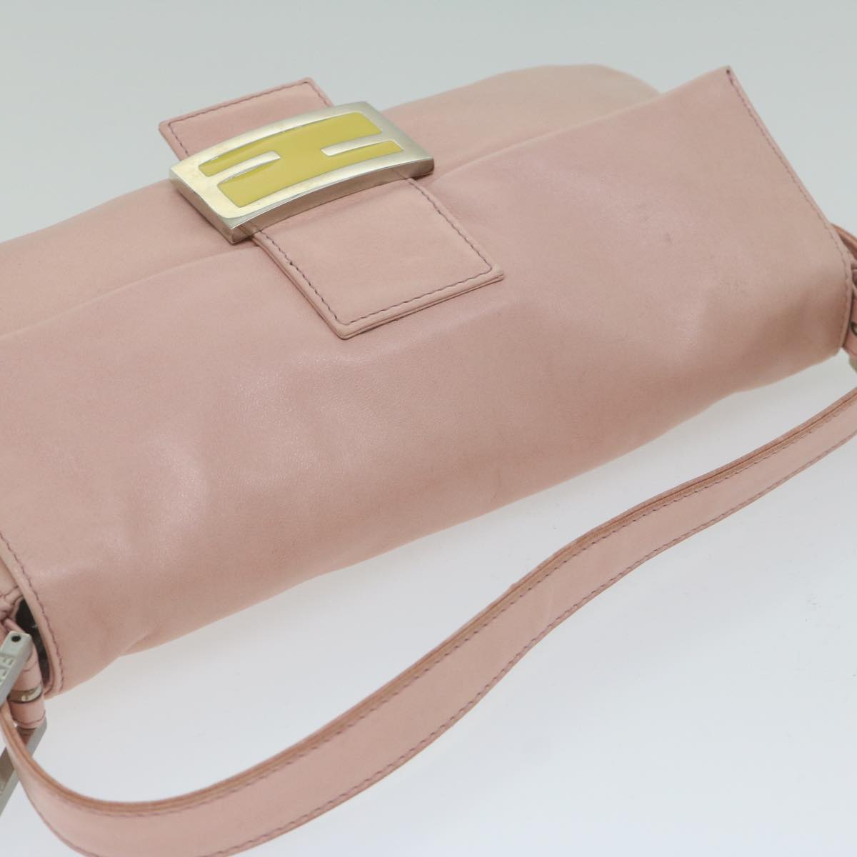 FENDI Mamma Baguette Shoulder Bag Leather Pink 2354 26424 008yk9887