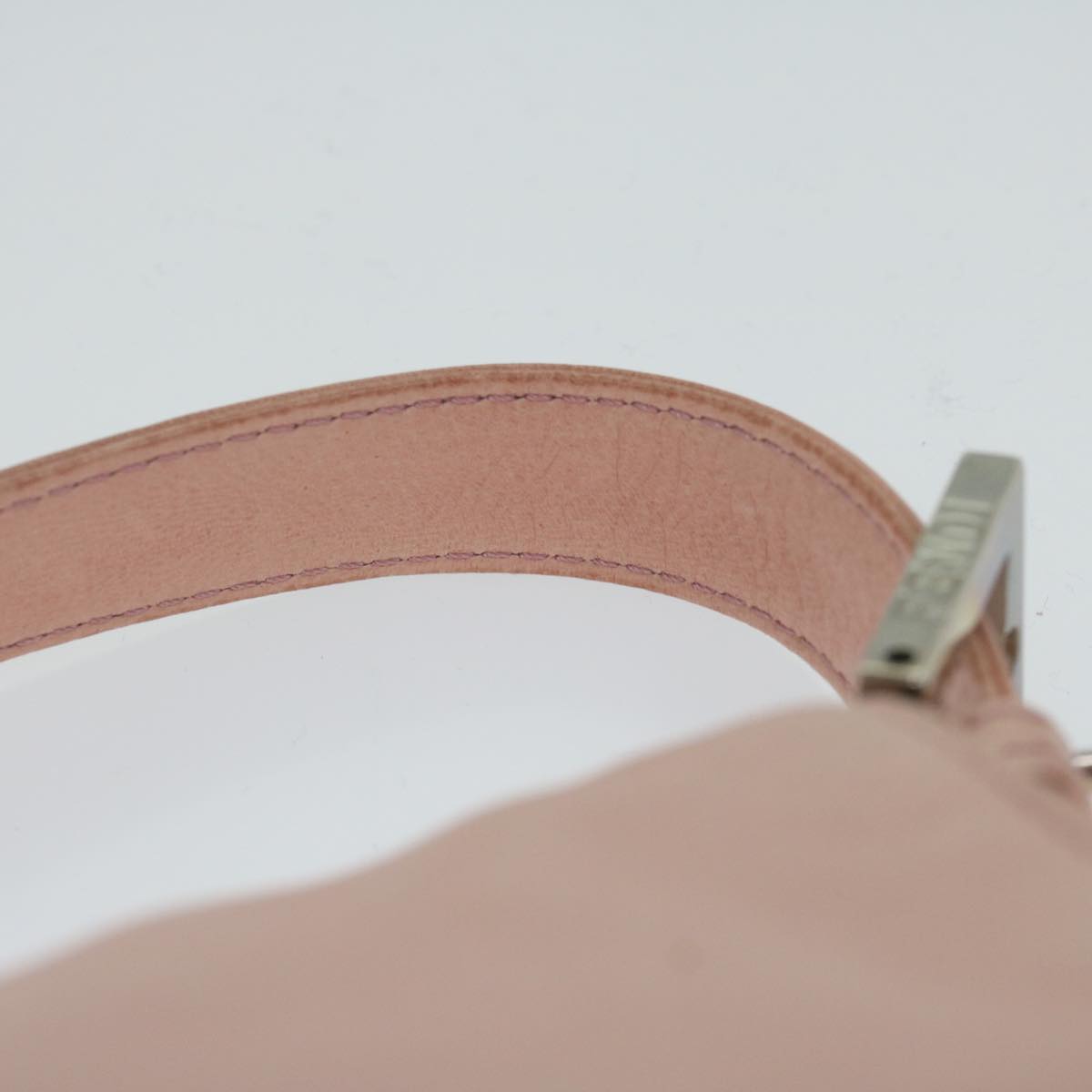 FENDI Mamma Baguette Shoulder Bag Leather Pink 2354 26424 008yk9887