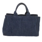 PRADA Canapa GM Hand Bag Denim Blue  yk9903