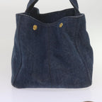 PRADA Canapa GM Hand Bag Denim Blue  yk9903