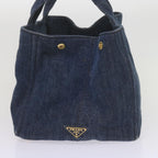 PRADA Canapa GM Hand Bag Denim Blue  yk9903