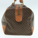 CELINE Macadam Canvas Boston Bag PVC Leather Brown 9937