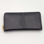 YSL Yves Saint Laurent Zippy Black Wallet