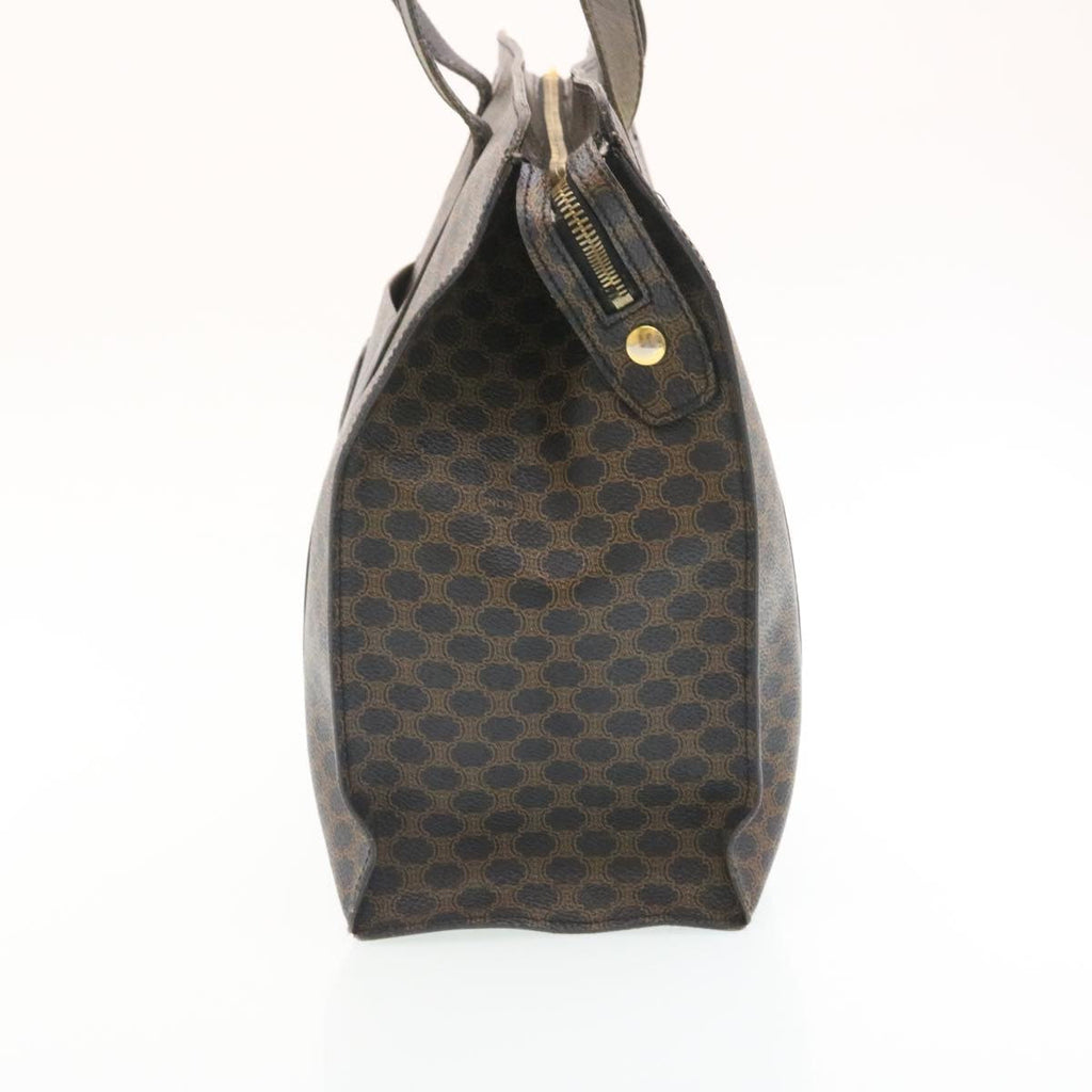 CELINE Macadam Canvas Tote Bag Black  yt711