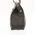 CELINE Macadam Canvas Tote Bag Black  yt711