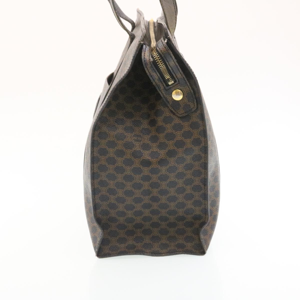 CELINE Macadam Canvas Tote Bag Black  yt711