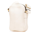 Gucci Logo Shearling Line Leather Shoulder Bag