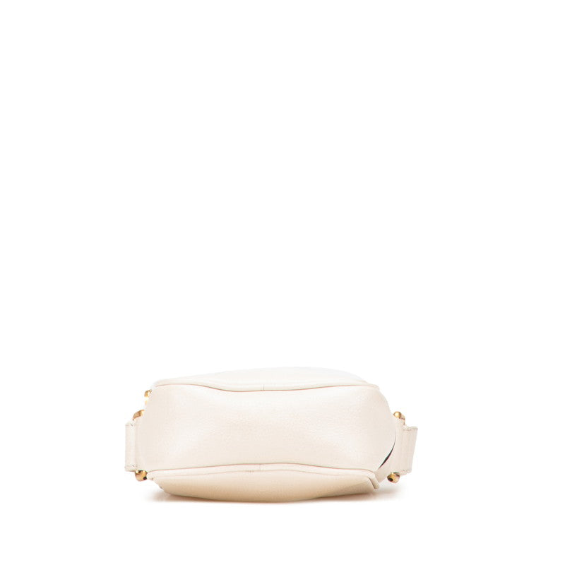 Gucci Logo Shearling Line Leather Shoulder Bag