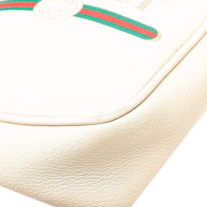 Gucci Logo Shearling Line Leather Shoulder Bag